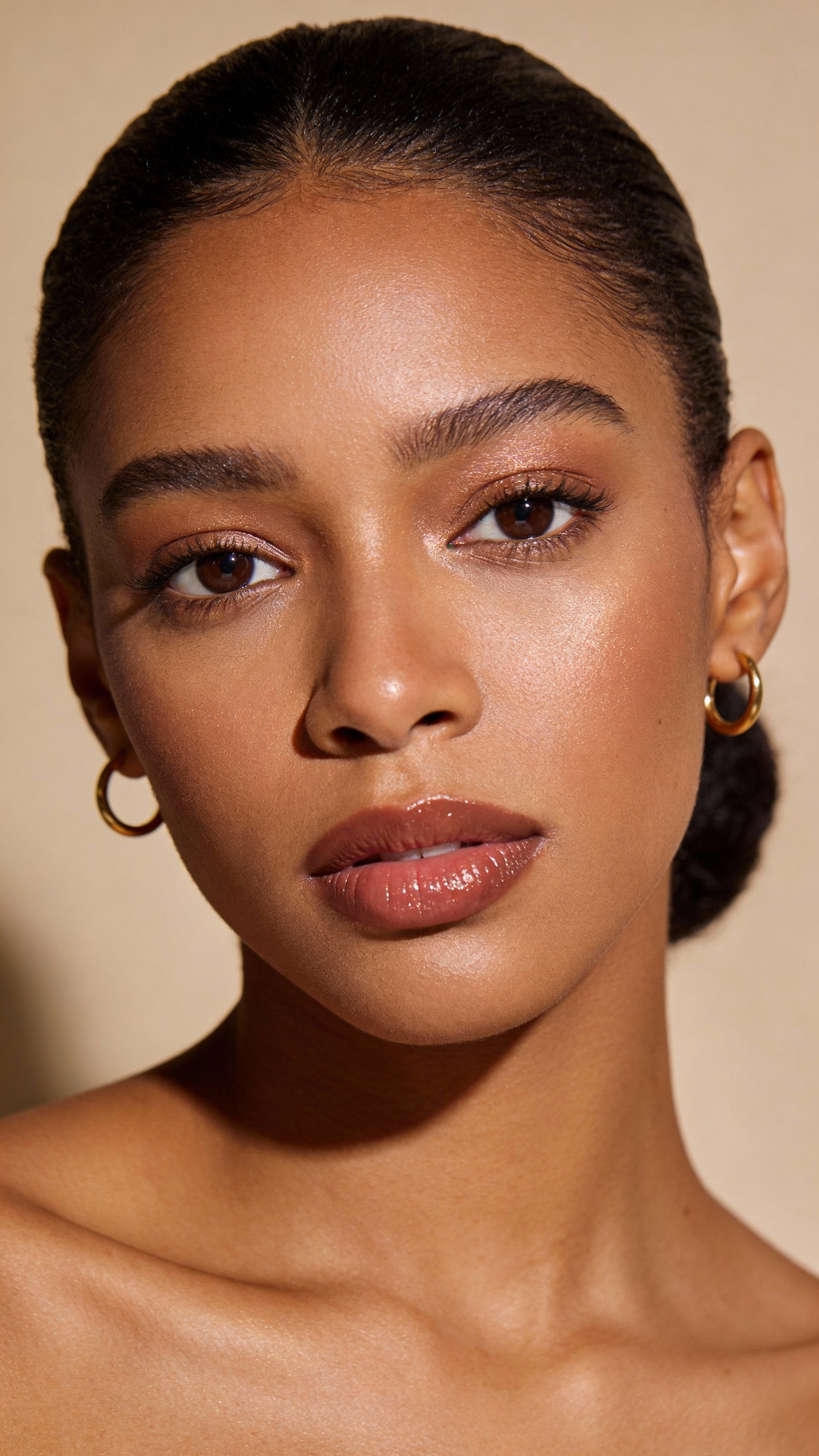 Editorial studio portrait of a model